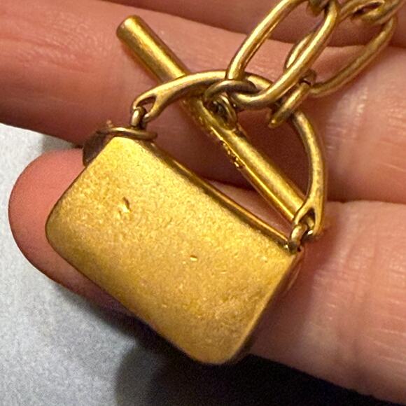 🎉HP!🎉Coach Tabby Purse Charm Brass Link Bracelet - Picture 5 of 12